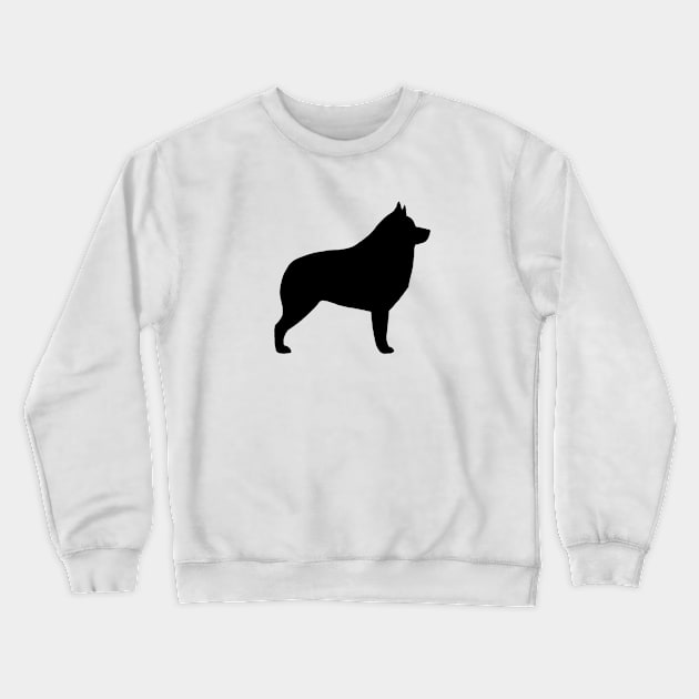 Schipperke Silhouette Crewneck Sweatshirt by Coffee Squirrel